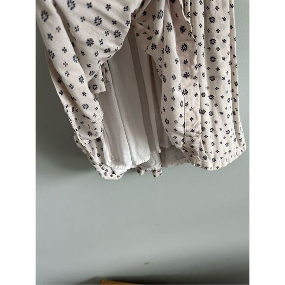 Free People Walking Dreams Skater Mini Dress in Ivory combo Size XS - Picture 8 of 13